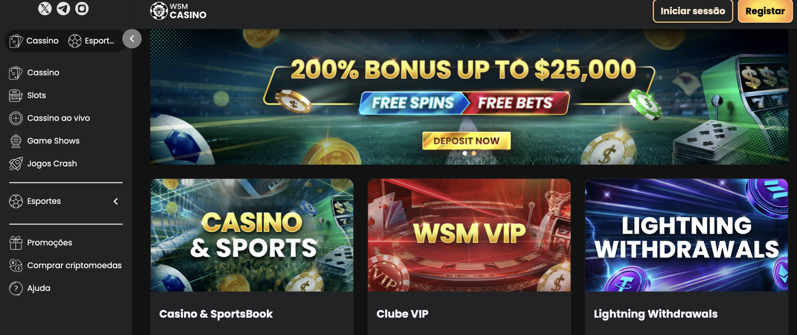 WSM Casino - Mais de 5.000 Jogos com Sportsbook Integrado numa Plataforma de Cassino Online